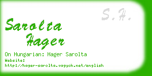 sarolta hager business card
